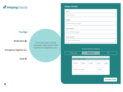 Helping hands - Mockup design ui