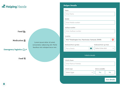 Helping Hands - Mockup design ui