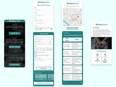 Helping Hands - Mobile mockup app design ui