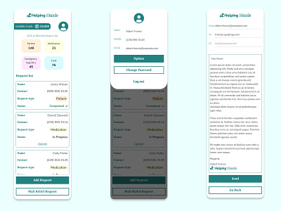 Helping Hands - Mobile mockup app design ui