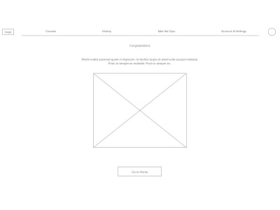 Kala School Quiz - Wireframe design ui