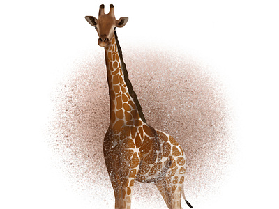 Watercolor giraffe