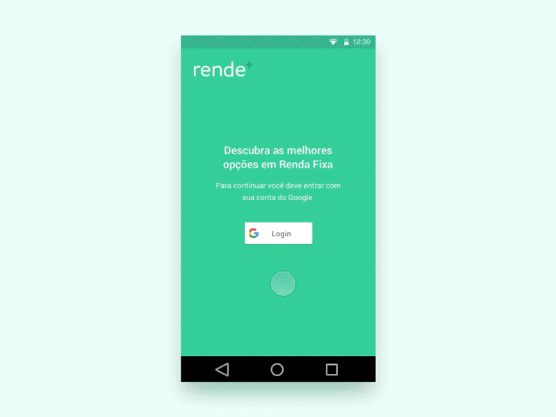 Rende mais - Trading app android finances material principle sketchapp tranding