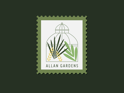 Allan Gardens Conservatory design graphic greenhouse icon illustration plants stamp vector