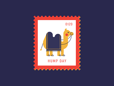 Hump Day animal camel daily postage dessert hump day illustration postage stamp vector