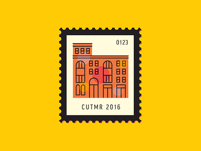 Come Up To My Room building daily postage design graphic hotel icon illustration postage room stamp vector