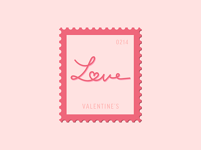 Valentine's daily postage heart icon love postage stamp valentines vector