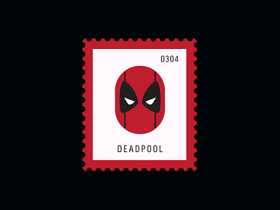 Deadpool comics daily postage deadpool design graphic icon illustration marvel postage stamp vector