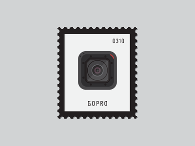 GoPro camera daily postage flat icon gopro gopro session icon illustration postage stamp video