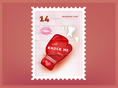 You Knock Me Out handlettering handtype illo illustration stamp type typespiration typespire typography valentine vday vector