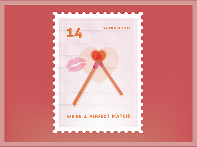 We're A Perfect Match Stamp