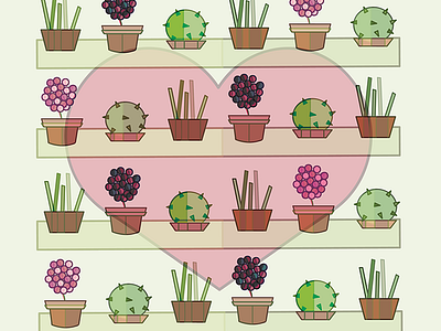 Love Plants aloe cactus green illustration love nature plant plants pot soil spring water