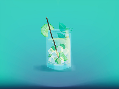 Mint Julep alcohol drink gin illo illustration julep leaf pattern sprig summer
