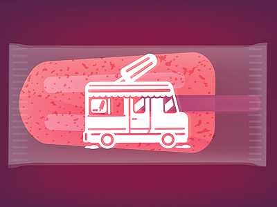 Popsicle Truck Transfer Stickers design food foodie illo illustration popsicle sticker summer sweet truck vehicle