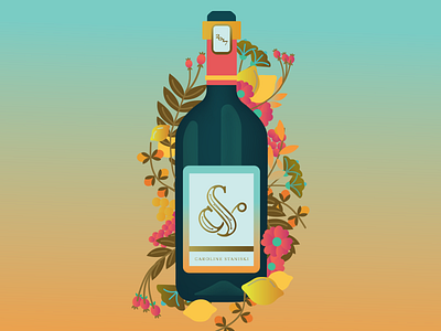 Promo Wine Bottle 36daysoftype architecture brand design dropcap light logo type typography wine