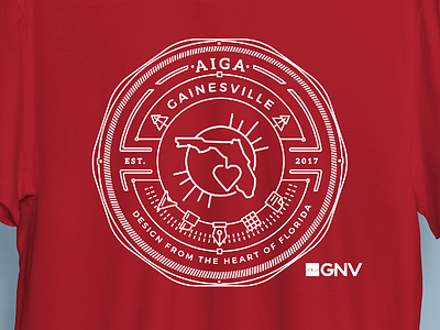 AIGA Gainesville Tshirt Concept aiga design florida gainesville gators red summer tshirt