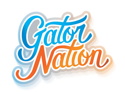 Gator Nation aiga design florida gainesville gators red script summer tshirt typography