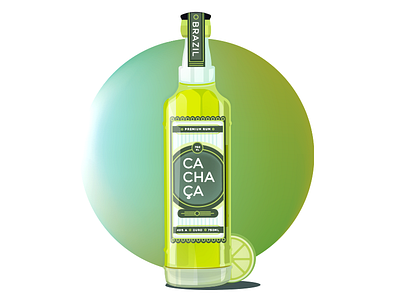 CACHAÇA Rum alcohol brazil cachaca drink flavorful food green lime rum stickermule type typography