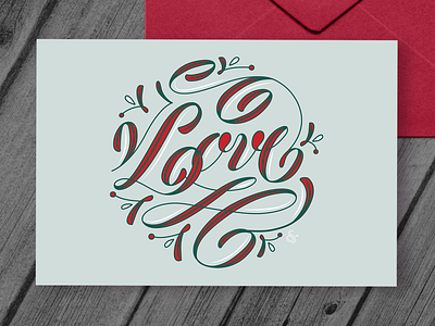 Love Holiday Card card design christmas christmas card handlettering holiday holiday design typeface typography typography design typography logo