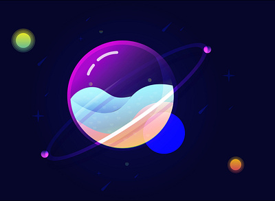 Dream Planet design graphic design illustration planet