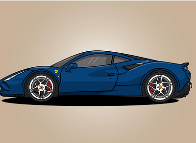 Ferrari F8 Tributo design ferrari illustration vector