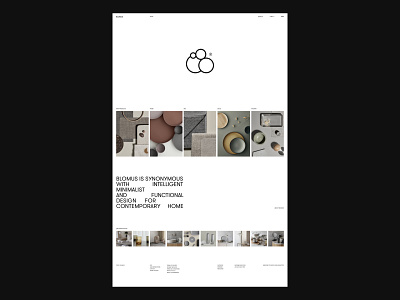 Blomus architecture behance branding dribbble furniture interface interior logo minimalism studio typography ui ux web web design website