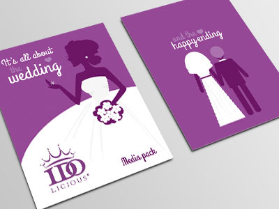 Wedding Media Pack bride colourful groom illustration infographic pink purple romantic wedding