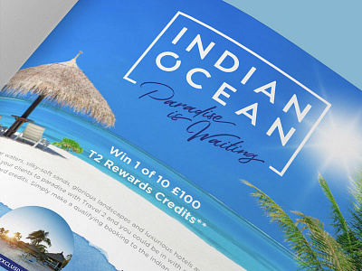 Indian Ocean campaign by Travel 2 advert beach idyllic indian ocean palm trees paradise press summer travel win