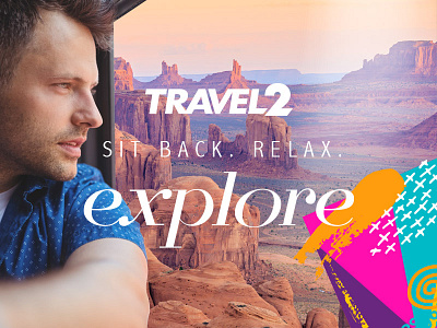 Travel 2 Sit Back. Relax. Explore. campaign adventure colourful explore grand canyon journey relax. train touring travel usa