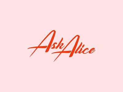 Brand identity for Ask Alice artist brand brand identity logo music musician pink red singer singer songwriter