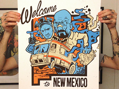 "Welcome to NEW MEXICO" - BREAKING BAD breakingbad gigposter heisenberg poster screenprint