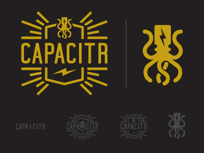 CAPACITR identity identiry logo squid vecto