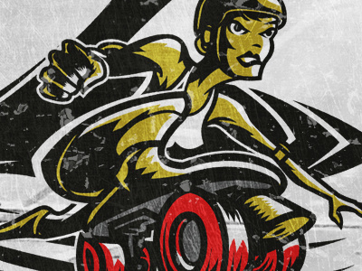 MONTREAL Roller Derby league character design identity league logo roller derby sport team