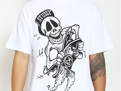 STUSSY - Skull Sk8 - spring 2012 design skateboard skull street wear stussy tee shirt textile