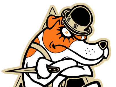 Orange Jack clockwork orange dog jack russel mascot t shirt uk