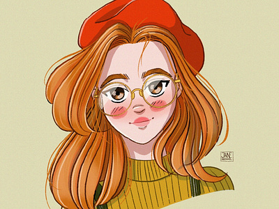 Girl in red beret