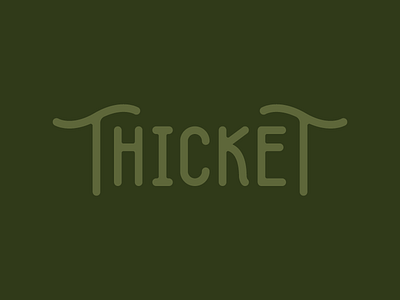 Thicket hand lettered logo typography