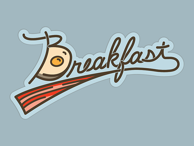 Breakfast graphic design illustration lettering sticker mule