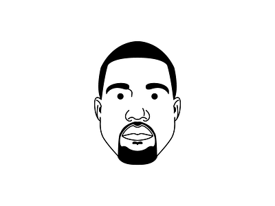 Kanye West Decal black decal flat goat god hip hop hip hop head illustration kanye kanye west kanyewest kardashian kim kardashian music original limited rapper vector white ye yeezus