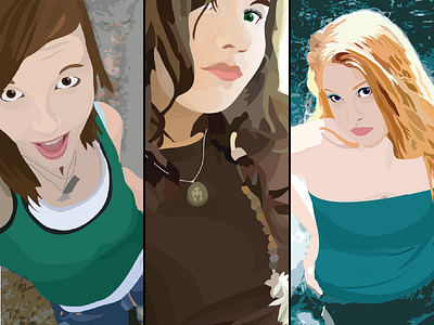 Vector Portraits (2006) adobe cs2 female flat friends girl illustartor illustration portait vector women