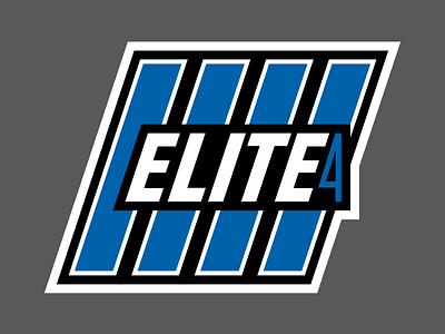 Elite 4 Fantasy Football Logo black blue detroit elite 4 elite four fantasy football flat football lines lions pokemon white
