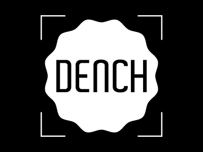 Dench Decals Logo branding cutout decal decals dench design flat local local business logo registration sticker typography vector white and black