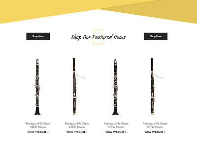 Midwest Musical Imports Concept ecommerce website