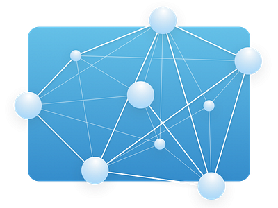 Decentralized Network Graphic blockchain blue decentralized gradient network