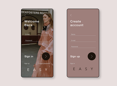 Sign up / EASY app design ux