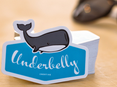 Underbelly Stickers brand branding logo stickers underbelly whale