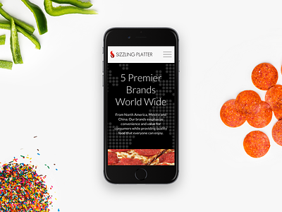 Sizzling Platter Case Study case study food marketing site mobile pepperoni peppers pizza responsive sprinkles web design website