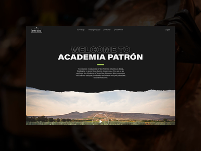 Academia Patrón Website desktop mobile patrón tequila ux web design website