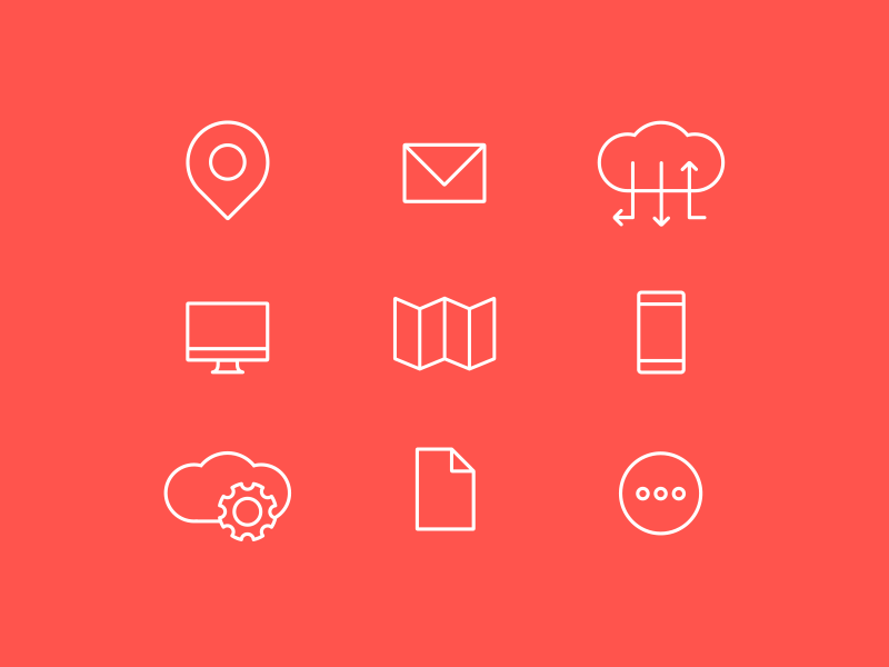 Brand icons branding clean icon icon set minimal simple