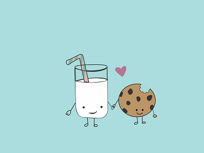 Milk-Cookie Illustration graphic design illustration vector